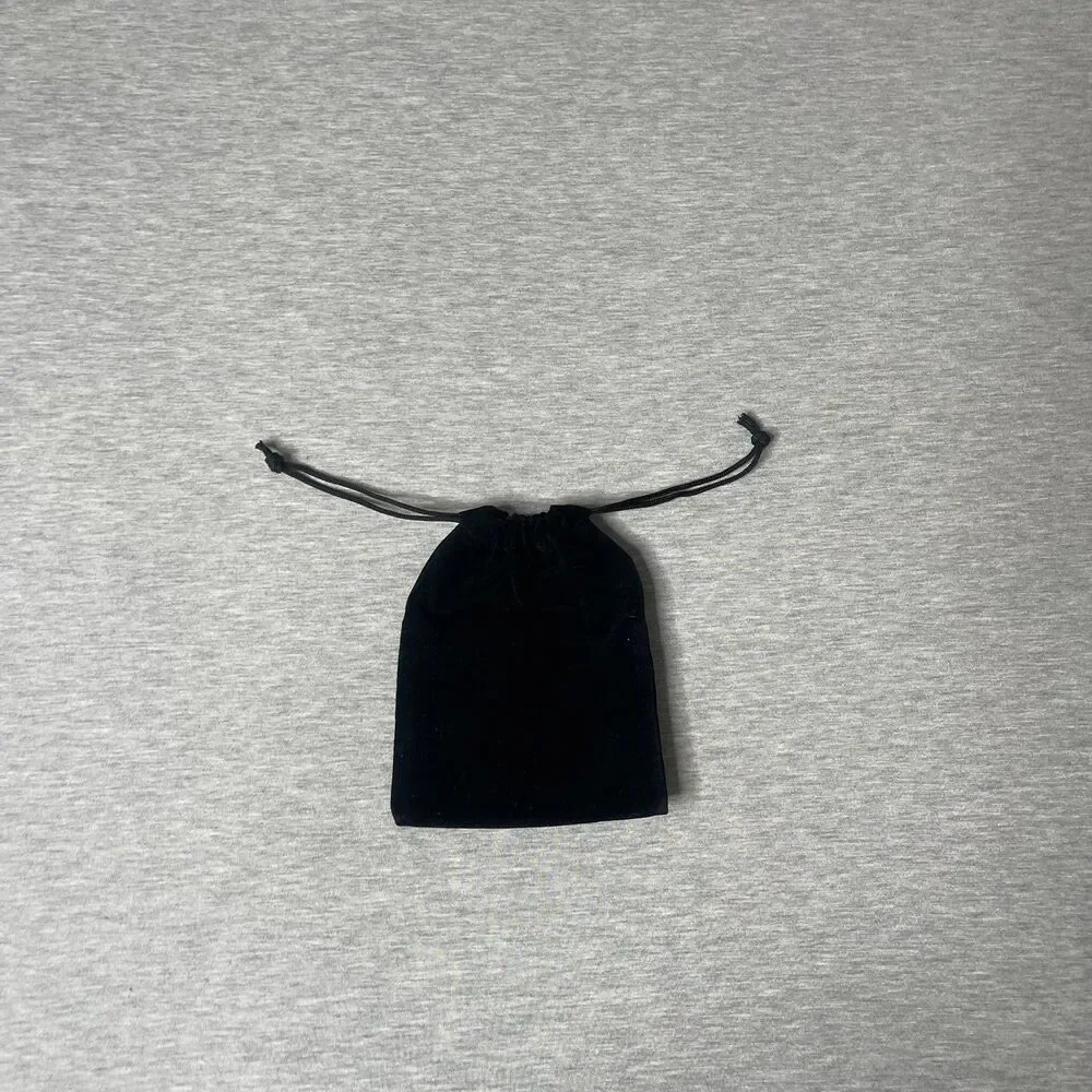 Macy’s Solid Black Small Velour Gift Pouch Bag 5”x 7”